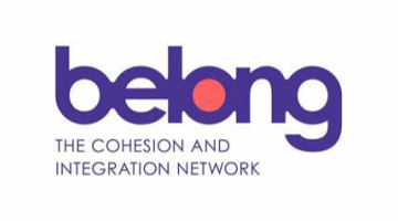 purple 'belong network' logo